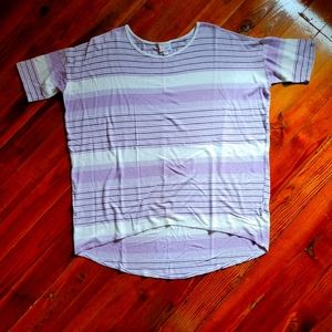 Purple & white striped Irma shirt